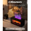 Essential Oil Diffuser, Air Humidifier, Fireplace Flame Effect, 3 Timer Settings, Remote Control, Black Design 4