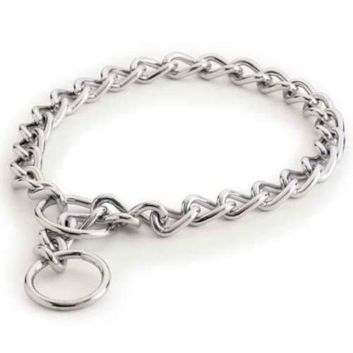 Metal Training Collar Type B 3.5 mm 60 cm Adjustable Dog Neck Chain for Obedience and Control 1