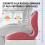 Cuscino 2 in 1 per seduta e supporto lombare in memory foam, ergonomico e ortopedico, per ufficio e auto, rosa 3