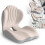 Cuscino 2 in 1 per seduta e supporto lombare in memory foam, ergonomico e ortopedico, per ufficio e auto, beige 1