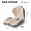 Cuscino 2 in 1 per seduta e supporto lombare in memory foam, ergonomico e ortopedico, per ufficio e auto, beige 2