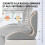 Cuscino 2 in 1 per seduta e supporto lombare in memory foam, ergonomico e ortopedico, per ufficio e auto, beige 3