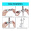 Adjustable Handheld Shower Head Holder 16-27 mm, 360 Degree Rotating Replacement for Shower Rail with 2 Hooks 4