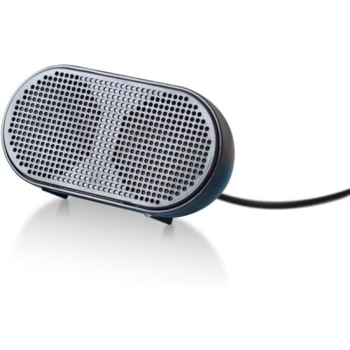 Mini USB Speaker for Laptop, Stereo Multimedia Powered Speaker, Compact Wired Desktop Audio Speaker for PC, Black 1