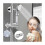 Adjustable Handheld Shower Head Holder 16-27 mm, 360 Degree Rotating Replacement for Shower Rail with 2 Hooks 6