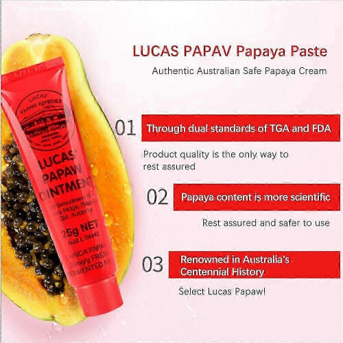 Unguento Australiano Papaw 3 Pezzi per Labbra Secche, Mani Screpolate e Cuticole, Formula Importata Originale e Nutriente 1
