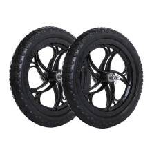 12 Inch Kids Balance Bike Replacement Wheels, Reinforced Nylon Hubs, Quiet Rolling, 1 Pair, Metal Plastic Material