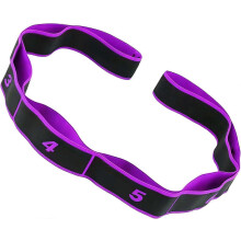 Weerstandsband met 8 segmenten, gemaakt van polyester en katoen, verstelbaar voor pilates, yoga, stretching, fysiotherapie en krachttraining.