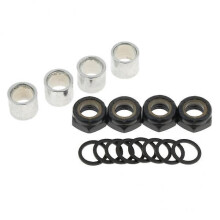 Skateboard Longboard Truck Speed Hardware Kit, 8mm Speed Washers 8x11mm Bearing Spacers 8mm Nuts, Compatible with Most Skateboard Longboard Trucks