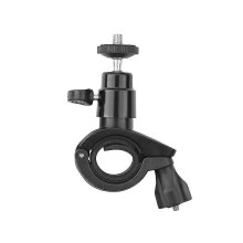 Bicycle Mount Clamp Holder Bracket Stand compatible with DJI OM 4 OSMO Mobile 3 2, 360 Degree Rotation, Aluminum ABS Black