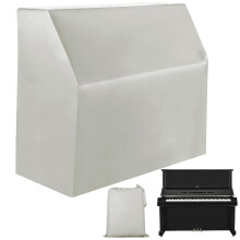 Klavierabdeckung, 420D Oxford-Gewebe mit silberbeschichteter Innenseite, 153 x 34,8 x 109,9 cm, Beige, inklusive Aufbewahrungstasche