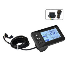 Mini display LCD G51 per bici elettrica, connettore SM 24V-48V con luci e cavo per il monitoraggio dei dati di guida.