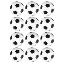 12PCS 36MM Foosball Table Replacement Balls, Black and White Plastic Soccer Balls for Most Standard Size Foosball Tables