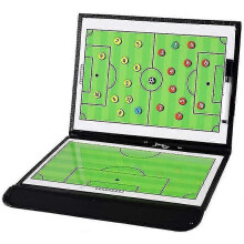 Tableau d'entraînement de football pliable, surface magnétique, avec marqueur effaçable, marqueurs magnétiques et pochette zippée