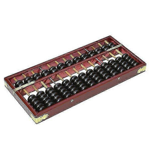 Wooden Abacus, 13 Digit Rods Vintage Arithmetic Abacus for Students Learning and Collection
