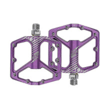 Pedali piattaforma bicicletta in lega di alluminio, compatibile con mountain bike, bici da strada, freeride bike, chiodi antiscivolo inox