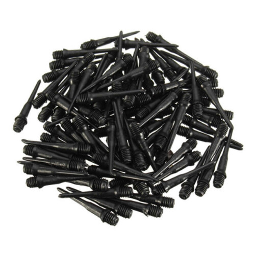 Thread Dart Tips, 100 Pieces Plastic Replacement Dart Points for Dart Shafts, Black, 2.7cm Length 4.5mm Thread Diameter