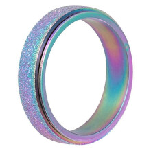 Drehbarer Stressabbau-Fidget-Ring aus Edelstahl, 21,5 mm Durchmesser, Roségold und farbig