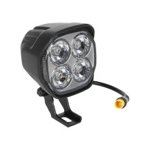 Koplamp met claxon voor elektrische scooter, compatibel met Kukirin G2 Pro, waterdichte LED-koplamp van zwart ABS voor elektrische fiets