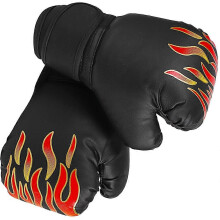 Rękawice bokserskie dla dzieci, 1 para, czarne, PU EVA, oddychające, poszerzone opaski na nadgarstki, do treningów kickboxingowych