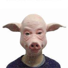 Varkenshoofdmasker, natuurlijk latex voor volwassenen, geschikt voor Halloween, carnaval en verkleedfeesten