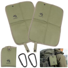 Lot de 2 coussins d’assise pliables imperméables et isolants pour extérieur, très légers, verts, pour pique-nique, camping et pêche