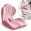 Cuscino 2 in 1 per seduta e supporto lombare in memory foam, ergonomico e ortopedico, per ufficio e auto, rosa 1