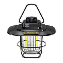 Lanterne de camping LED vintage rechargeable 2000 mAh, étanche suspendue avec fonction batterie externe pour randonnée jardin panne de courant