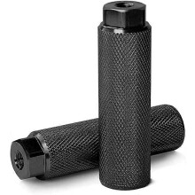 Poggiapiedi universali per bicicletta in lega di alluminio, 100x28 mm, filettatura 9 mm, trama a rombi antiscivolo