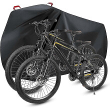Telo copribicicletta taglia XL, 210D nylon impermeabile, protezione UV, compatibile con 1-2 bici mountain bike e bici elettriche