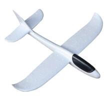 Hand Toss Plane, 48cm Length Foam Hand Throw Aircraft with 2 Flight Modes, for Kids Outdoor Exercise Aerodynamics Learning DIY