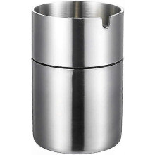 Posacenere in acciaio inox 304, antivento e antiscivolo, 116x70 mm, per uso interno ed esterno.