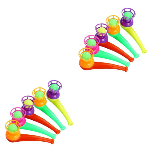 10 Pieces Float Blow Pipe Balls, PP Material, Children Breathing Control Training Lung Capacity Exercise Toy 1