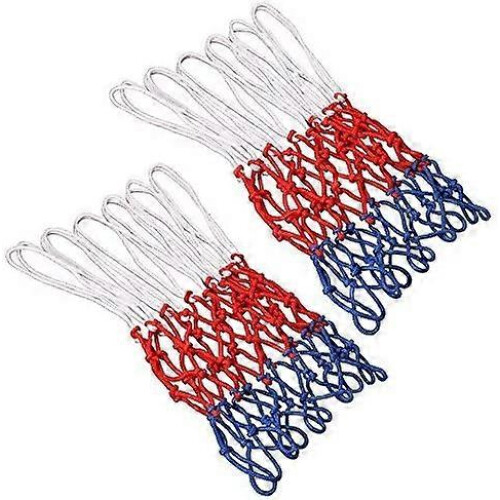 Basketball Net for Standard Hoops, 12 Loop Polypropylene in Red White Blue