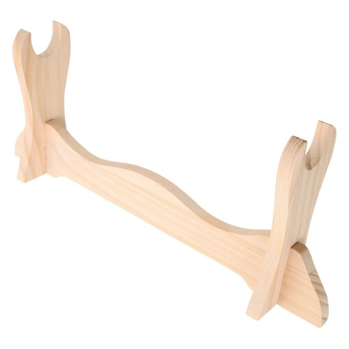 Support horizontal en bois pour épée et flûte Raindrops.