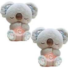 Peluche a forma di koala, rilassante e con suoni calmanti, musica e movimento respiratorio, ideale per far dormire il bambino.