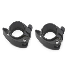 Morsetto reggisella per bicicletta compatibile con Brompton SP8, 40,8 mm, in lega di alluminio nera, a sgancio rapido.