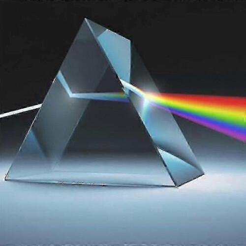Optical Glass Triangular Prism for Physics Teaching Light Spectrum Refraction 90mm
