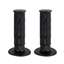 Manopole per manubrio, 7/8 pollici (22 mm) in silicone antiscivolo e antiurto, nere, per moto e bici.