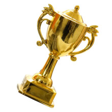 Miniature Trophy for Dollhouse Sports Room Decoration, Plastic Golden Award Model