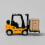 1/50 Scale Forklift Model Diecast Toy with Liftable Design and Pull Back Function for Kids 3