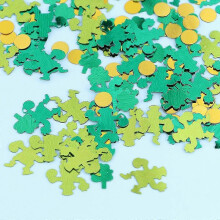 Konfetti aus Kunstharz für die Dekoration von St. Patrick's Day-Partys, 15 g, kleine Pailletten