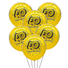 50 Stück gelbe Latexballons (12 Zoll) für Geburtstagsfeier-Dekorationsset