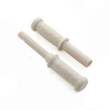 Rocking Horse Replacement Handles Compatible with Toddler Rocker Toys, 2 Pack Plastic Threaded Grips, Light Grey