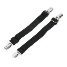Clip per pantaloni da moto con cinghie elastiche regolabili che impediscono ai pantaloni di sollevarsi a causa del vento.