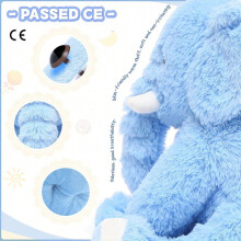 Peluche a forma di elefante per bambini, 45 cm, morbido e coccoloso, ideale come aiuto per il sonno o per decorare la cameretta.