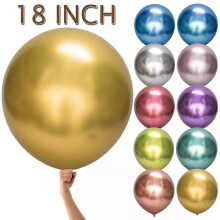18 Zoll großer, verchromter Metallic-Ballon zum Befüllen mit Luft, Helium oder Wasser