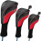 Golf Wood Headcovers Compatible with Driver, Interchangeable No. Tag, 3-Pack Protective Covers 1