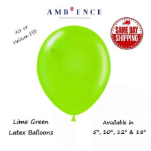 Limettengrüne Latexballons 5", 10", 12", 18" für Partydekorationen und Halloween-Dekorationen