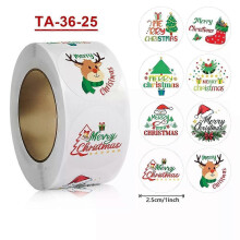 Weihnachtswachssiegel-Aufkleber, rund, 1 Zoll, Geschenkanhänger, dekorative Weihnachtssiegel